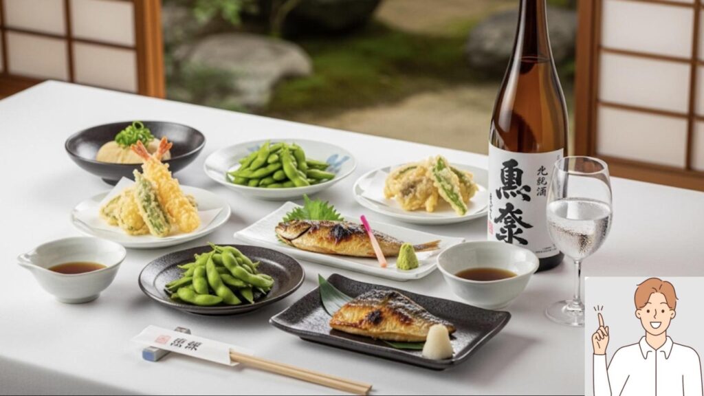 食事と楽しむすっきりとした辛口の日本酒